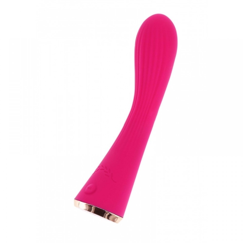 Вибратор для точки G розового цвета Toy joy Rose vibrator - 7