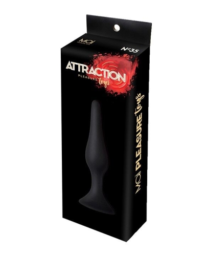 Анальна пробка на присоску чорна MAI Attraction Toys № 35 - 4