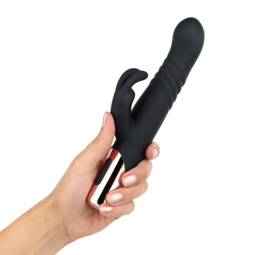 Вібратор Пульсатор кролик чорний Rosy Gold Rabbit Vibrator with thrusting function - 5