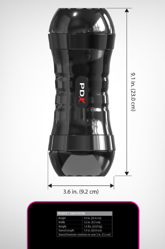 Двосторонній мастурбатор у колбі вагіна та анус тілесний Pipedream PDX Extreme - 6
