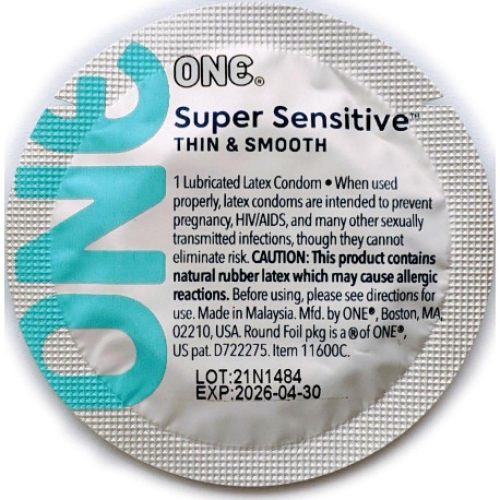 Презервативи з додатковою кількістю латексні мастила One Super Sensitive 5 штук - 1