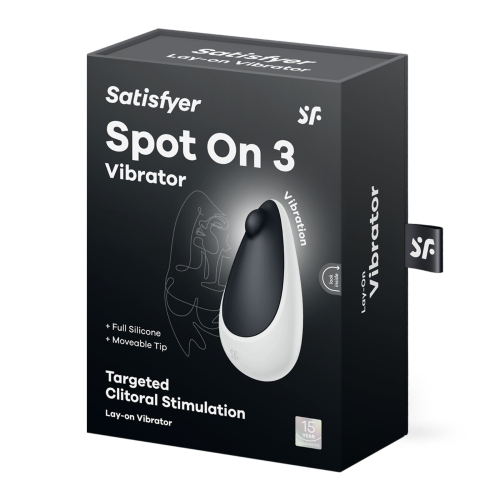 Вибратор для стимуляции клитора черного цвета Satisfyer Spot On 3 Berry - 5