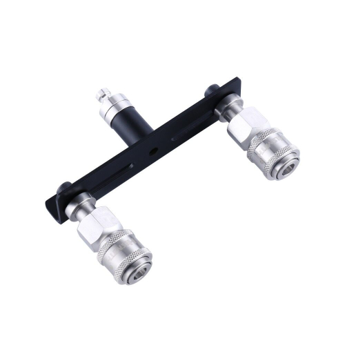 Подвійний адаптер із головкою для секс машин чорного кольору Hismith Adapter with Double Head - 6