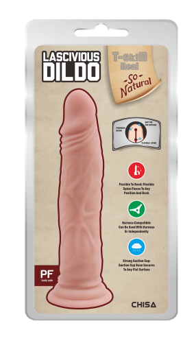 Фалос на присосці реалістичний бежевий CHISA Lascivious Dildo Flesh - 5