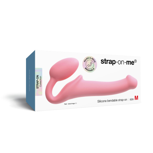 Безремневий страпон повністю регульований рожевого кольору Strap-On-Me Rose розмір M - 7