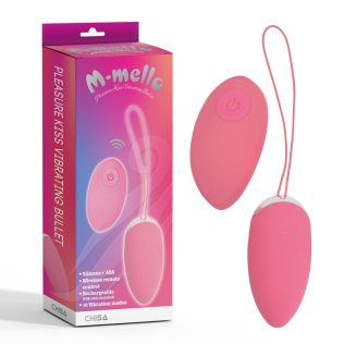 Виброяйцо с пультом ДУ розового цвета Chisa Pleasure Kiss 