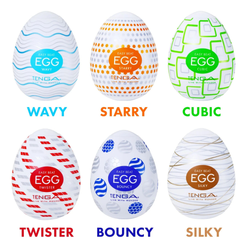 Набір мастурбаторів-яєць прозорого кольору Tenga Egg Variety Pack - Standard 6 штук - 8