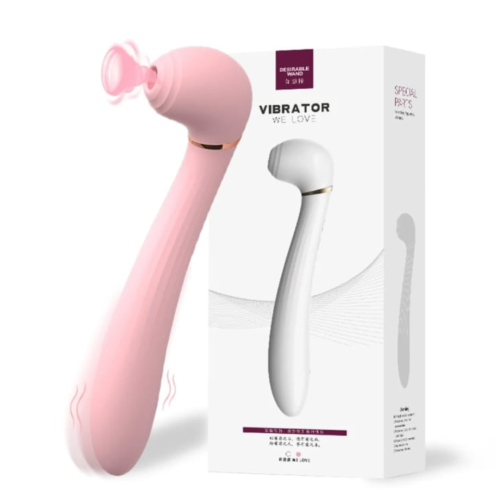 Вібромасажер Ванд з вакуумом та вібрацією колір рожевий We love Desirable wand - 1