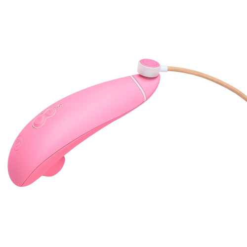 Вакуумный вибратор для клиторальной стимуляции розового цвета Womanizer Mini Red Wine - 5