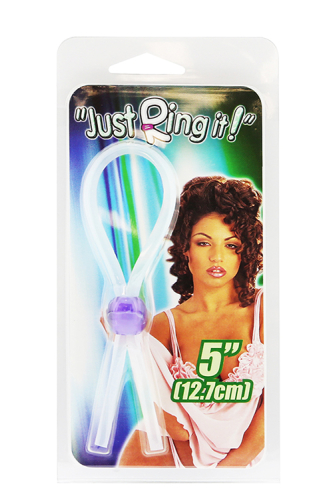 Кольцо эрекционное лассо с бусинкой 5 Silicon Cock Ring with Bead LAVENDER - 2