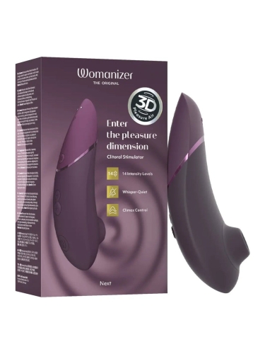 Вакуумний кліторальний стимулятор фіолетового кольору Womanizer Next Dark - 1