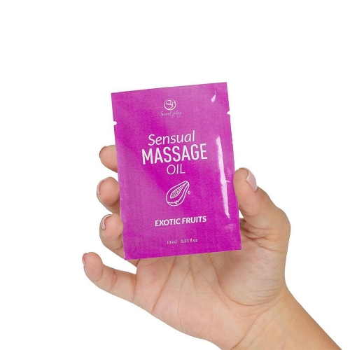 Масажна олія з ароматом екзотичних фуктів Secret Play Massage Oil 10 мл - 2