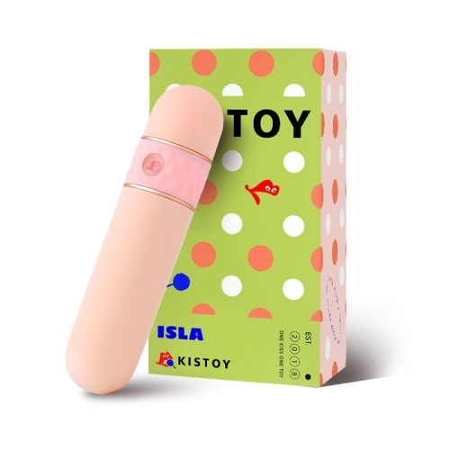 Вакуумный клиторальный стимулятор розового цвета KissToy ISLA - 7