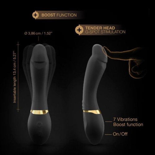 Вибратор для точки G черный Dorcel Tender Spot - 7