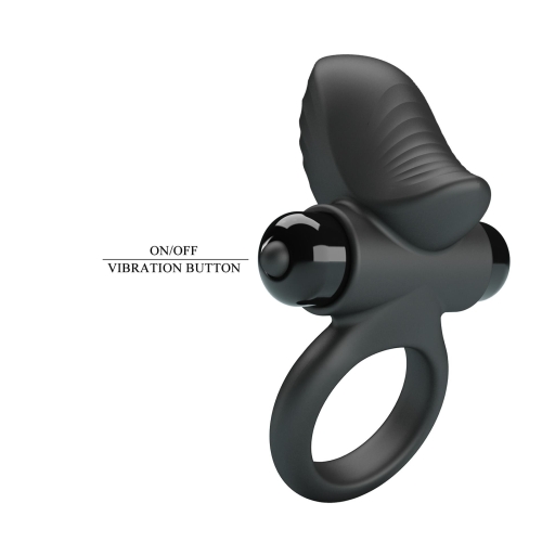 Ерекційне віброкільце на член чорне LYBAILE Pretty Love ADRIEN Vibrant penis ring - 9