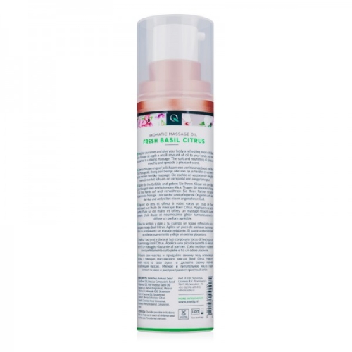 Массажное масло с ароматом Базилика и Цитрусов Exotiq Massage Oil Basil Citrus 100 мл - 5