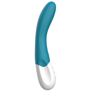 Вибратор вагинальный и для точки G бирюзового цвета Liebe Bend It Rechargeable 