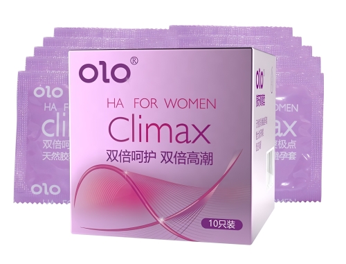 Латексные тонкие текстурированные презервативы с ароматом ванили OLO HA FOR WOMEN Climax 10 штук - 1
