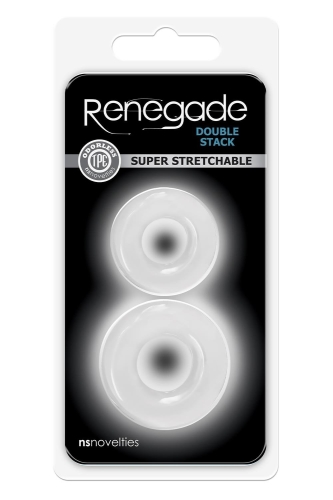 Ерекційні кільця на член прозорі NS Novelties Renegade 2 штуки - 2