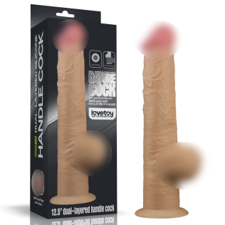 Двухслойный фаллоимитатор силиконовый реалистик на присоске Lovetoy