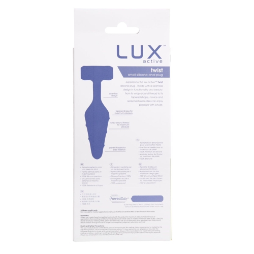 Анальная пробка синяя Lux Active Twist Plug размер Small - 8