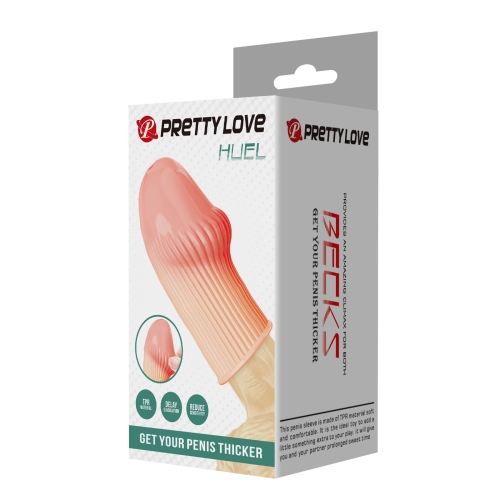 Стимулююча насадка на член тілесна Lybaile Pretty Love Huel Skin - 8