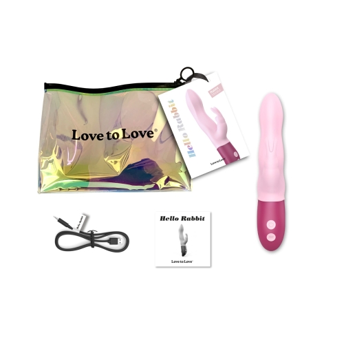 Вібратор-кролик зі стимуляцією клітора рожевий Love To Love HELLO RABBIT - 6