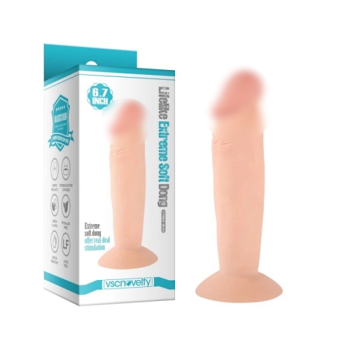 Фалоімітатор реалістичний на присосці тілесного кольору Vscnovelty Lifelike - 1