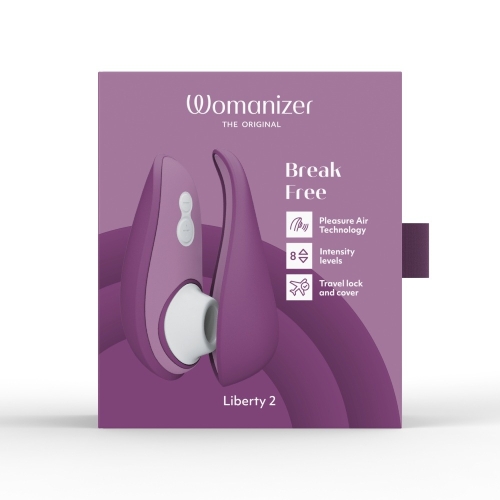 Вакуумный клиторальный вибратор фиолетового цвета Womanizer Liberty 2 - 14