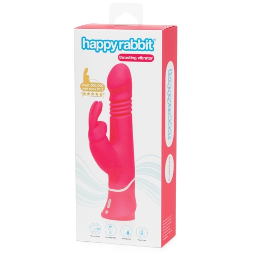 Вібратор кролик штовхаючий з кліторальним відростком рожевий HAPPY RABBIT Lovehoney - 6