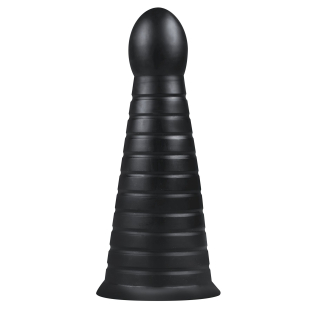 Анальная пробка конус черного цвета BUTTR Devil Dog Butt Plug