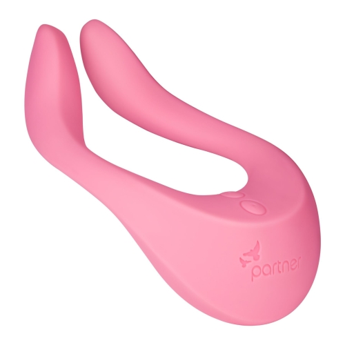 Вібратор для стимуляції точки G та клітора рожевий Satisfyer Partner Multifun 2 - 6
