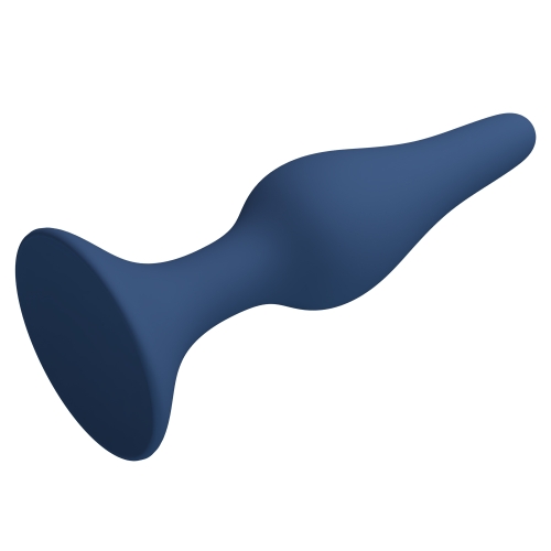 Анальная пробка на присоске силиконовая синяя LYBAILE MR.PLAY - Slim Anal Plug размер L - 5