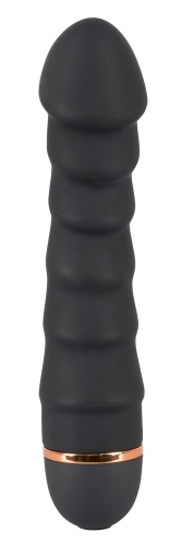 Оксамитовий вібратор силіконовий чорного кольору You2Toys Bendy Ripple Vibrator - 3