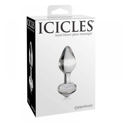 Анальна скляна пробка прозорого кольору Pipedream Icicles 44 - 4