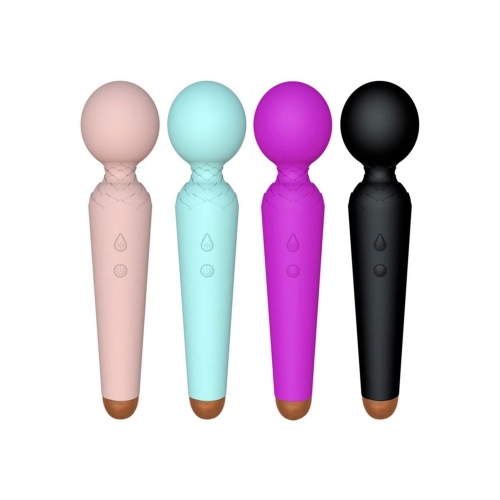 Вибромассажер Ванд в форме микрофона телесного цвета Boss series Rechargeable Power Wand - 4
