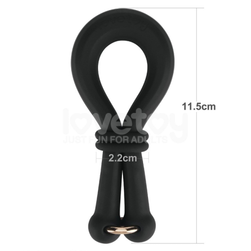 Эрекционная петля на член черного цвета Lovetoy Pinnacle Pro Anyfit Plus Stretcher - 2