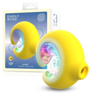 Клиторальный вибратор с вакуумом желтый Engily Ross Mandy Clitoral Sucker Led Lights
