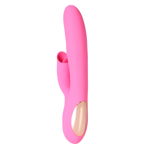 Вібратор-кролик з кліторальним язичком рожевий Xise Pearl Licking vibrator - 4
