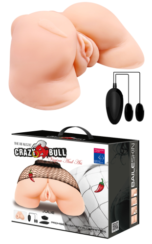 Мастурбатор з подвійною вібрацією і двома входами Crazy Bull JULIE - 1