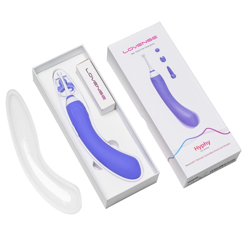 Смарт вибратор вагинальный голубой Lovense Hyphy - 8