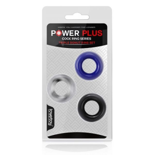Набор эрекционных колец-пончиков для пениса Power Plus