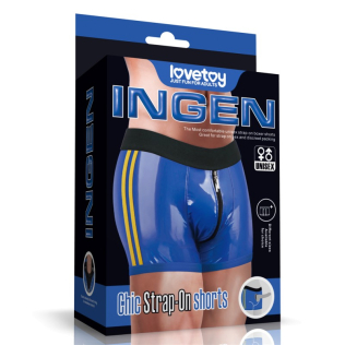 Стильные шортики унисекс синего цвета Chic Strap-On Shorts Medium Средний для талии 80-89см