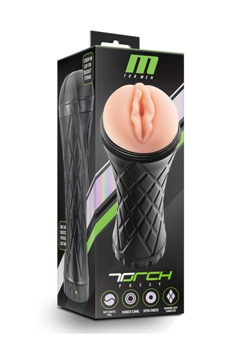 Мастурбатор-вагина в колбе для члена M FOR MEN THE TORCH PUSSY VANILLA - 2