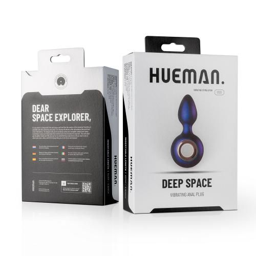 Анальна вібропробка з кільцем фіолетового кольору Hueman DEEP SPACE - 5