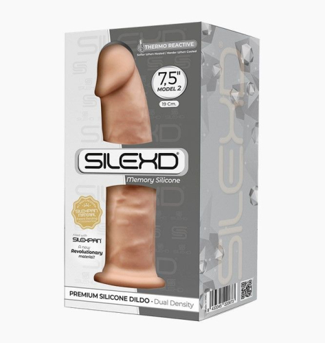 Фаллоимитатор 19 см/4,8 см реалистичный силиконовый на присоске Silexd Henry (Premium Silicone Dildo MODEL 2 size 7.5) - 2