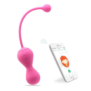 Вагинальные силиконовые смарт-шарики розовые Magic Motion Kegel Gen2