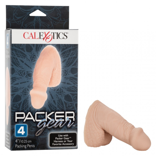 Страпон реалістичний порожнистий для чоловіків бежевого кольору California Exotic Novelties Packer Gear Packer Penis довжина 103 мм - 4