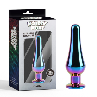 Анальна пробка із кристалом райдужного кольору Chisa Classic Butt Plug 4.4