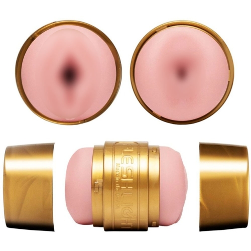 Мастурбатор у колбі Вагіна та Анус з кібершкіри тілесного кольору Fleshlight - 1